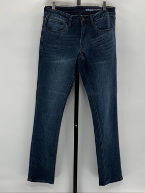 Izod Men's Slim Straight Jeans in Dark Indigo